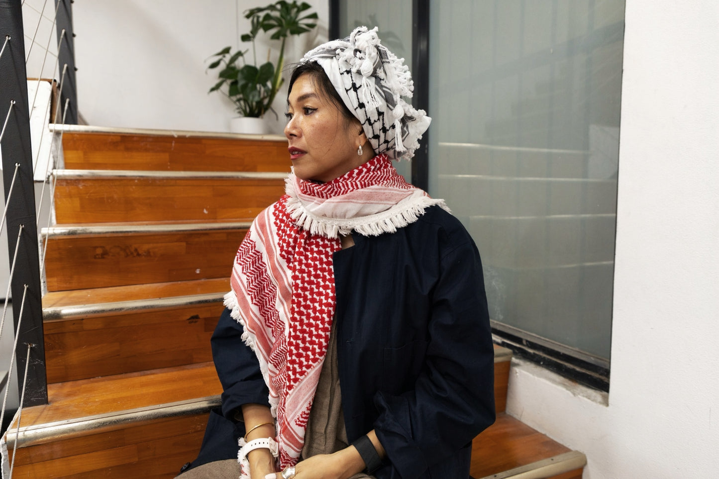 Keffiyeh Two-Pack (Classic Black & Vibrant Red)