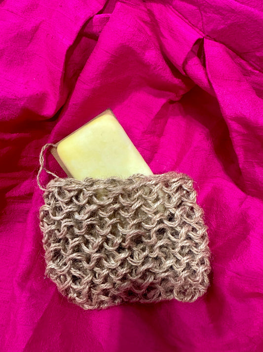 Hand-Knitted Jute Scrubby - Natural