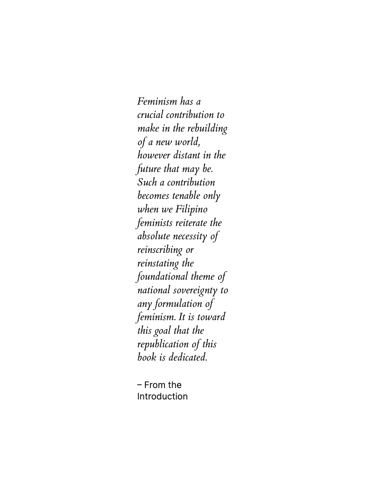 Toward a Nationalist Feminism