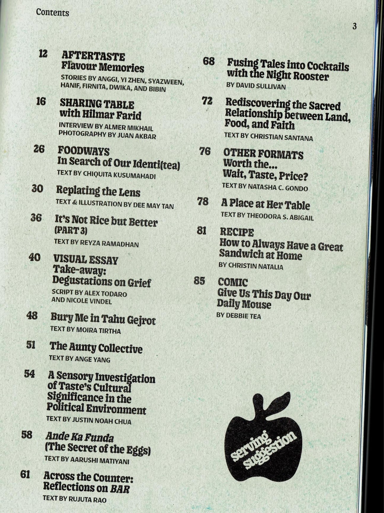 Serving Suggestion: Issue 03
